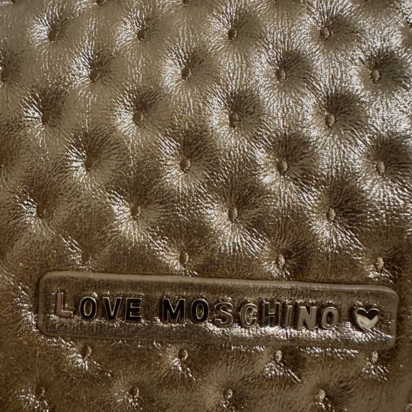 Love Moschino Metallic Gold Shoulder Bag RARE Perfect for a Wedding Party - Picture 11 of 15